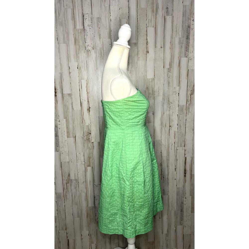 J. Crew Women's Strapless Green Pleated Knee Length Dress Size 4‎ - Picture 3 of 5